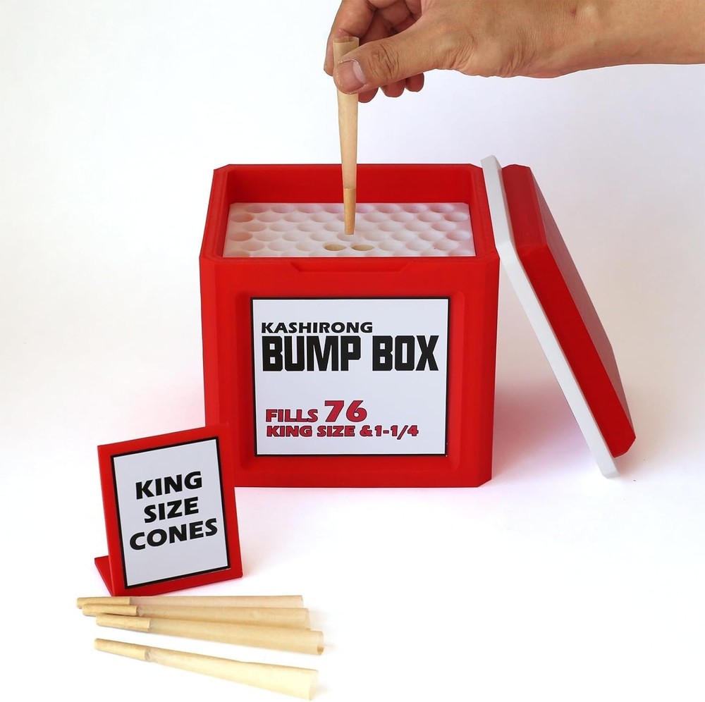 Bump Box - 76 Cone Packer & Filler - Pre-Rolled Cone Machine Stuffer - ....
