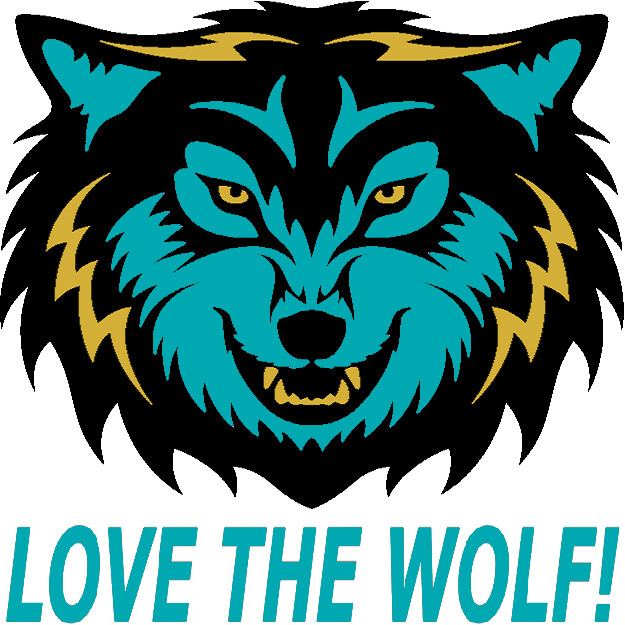 30 Custom Modern Turquoise Wolf Personalized Address Labels