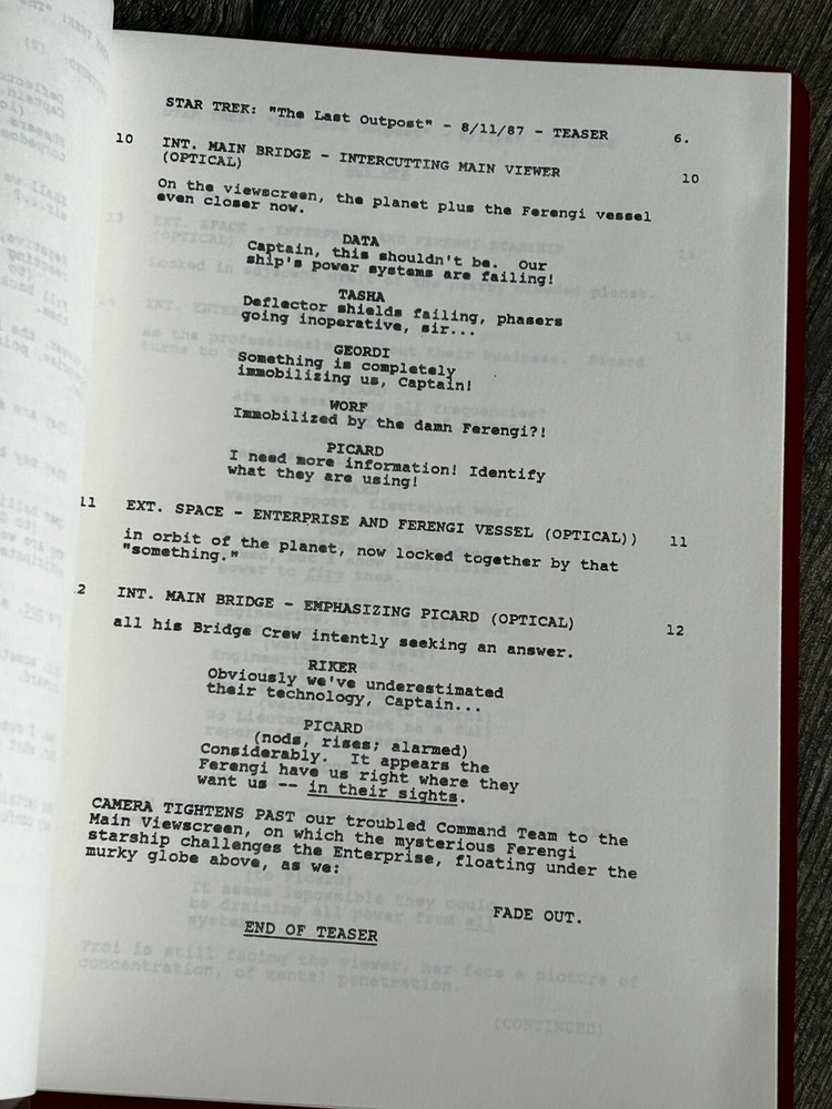 STAR TREK Script The Next Generation Last Outpost 2nd Revised Final Draft 1987