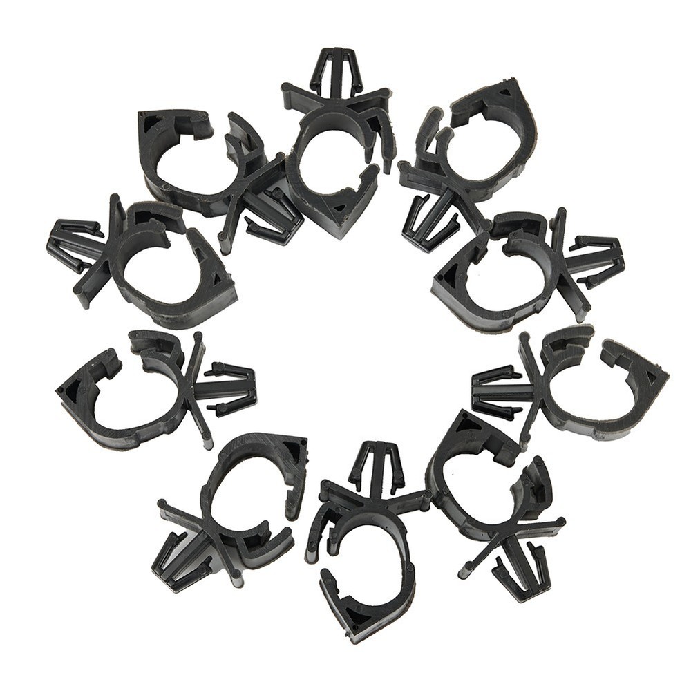 10 Pcs Fasteners Clips Wire Harness Fixing Automatic Route Cable Black Plastic