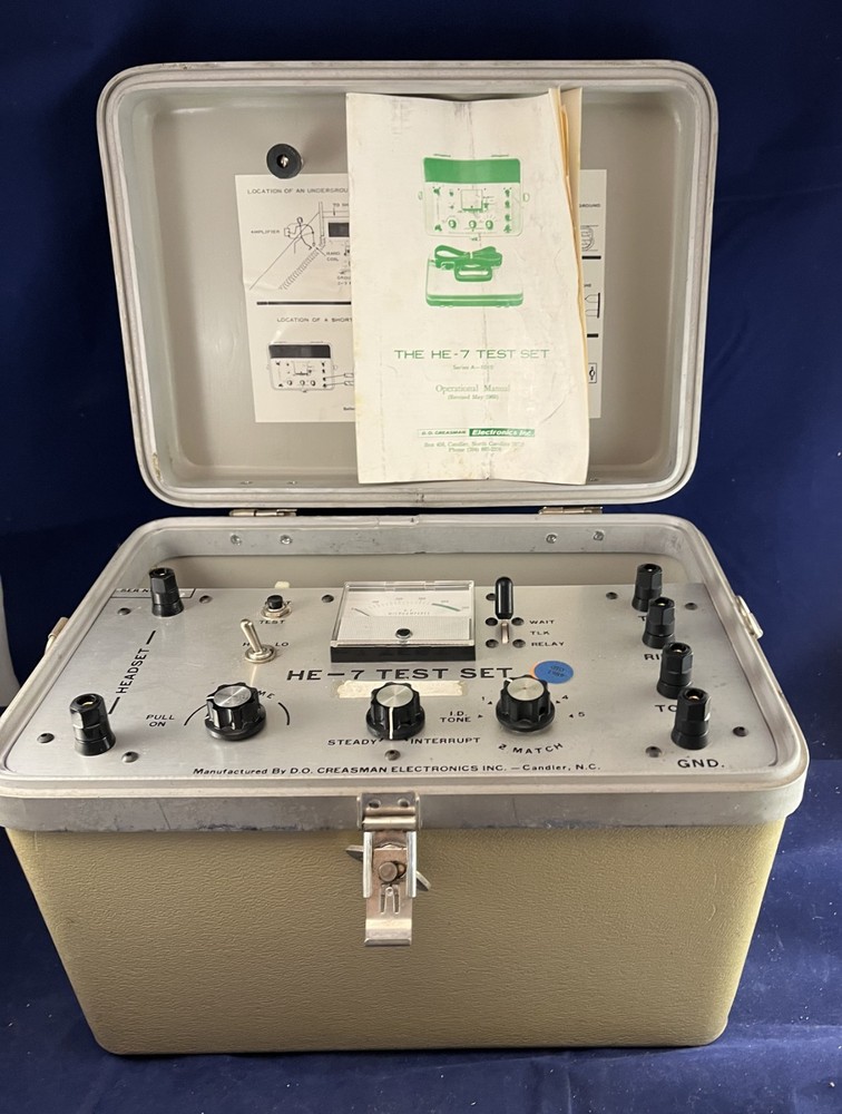 D. O. GREASMAN ELECTRONICS HE7 TEST SET LOCATOR FOR UNDERGROUND CABLES