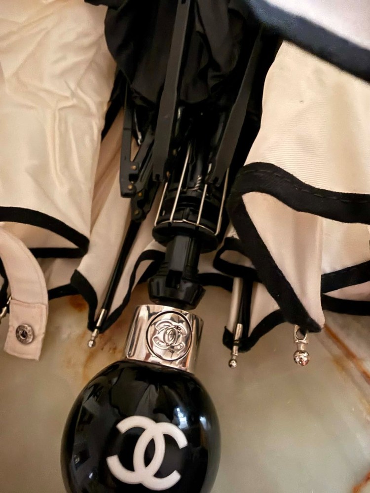 Rare vintage authentic Chanel umbrella – chic statement piece
