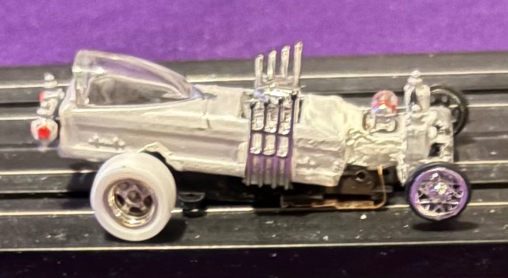 Grandpa Munster Dragula coffin White body hoslotcar Jag tr3 chassis never ran
