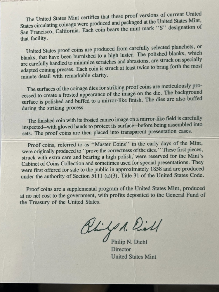 1995 - United States Mint Proof Coin Set