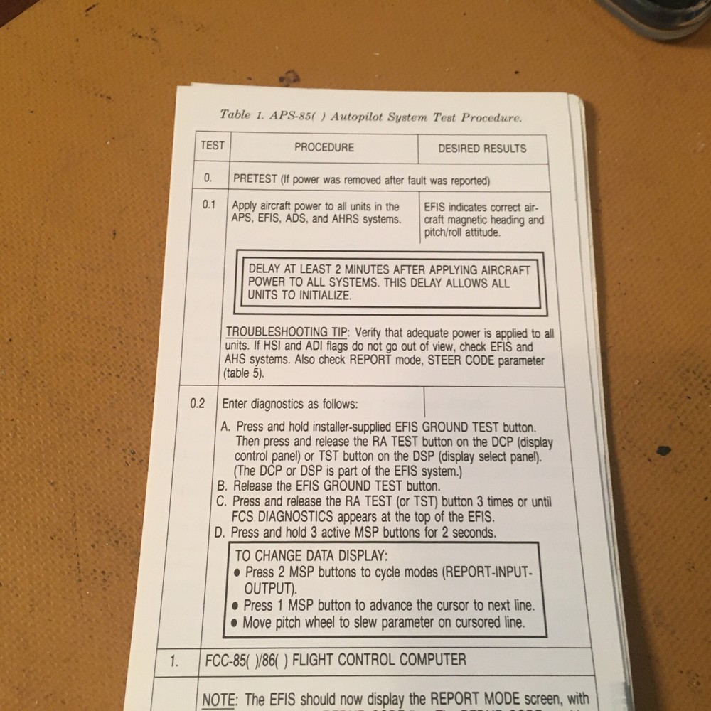 Collins APS-85 Autopilot Test & Troubleshoot Guide Handbook