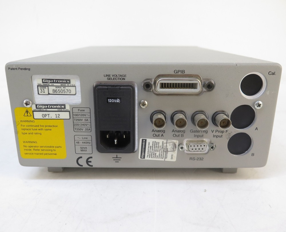 Gigatronics 8652A Universal RF Power Meter Options 12