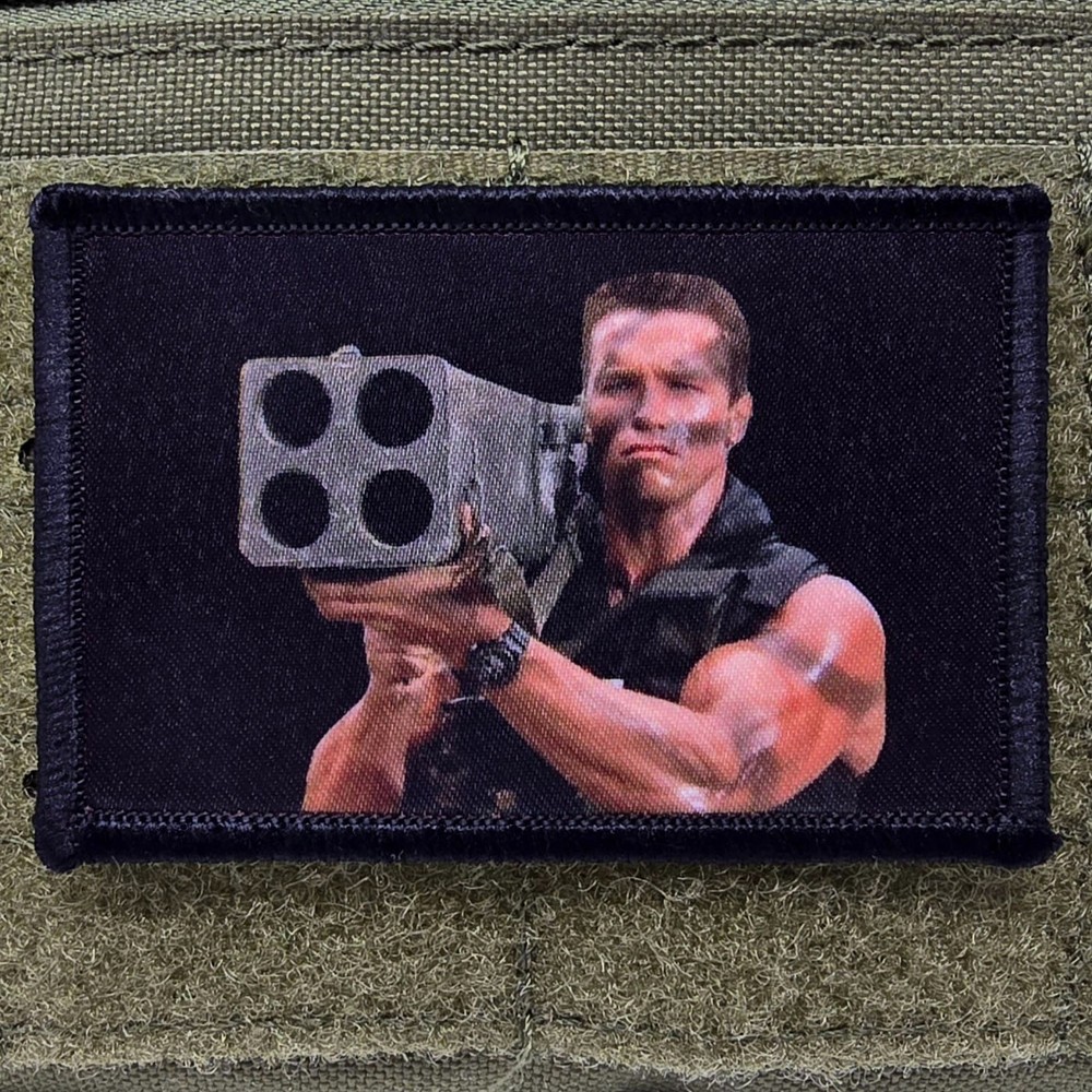 Commando Patch Moral Tactical Meme Military Arnold USA Bazooka Hook & Loop 3x2