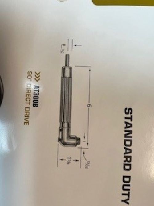 Angle Drill 90 DEG 1/4-28 FEMALE THREADED SPINDLE