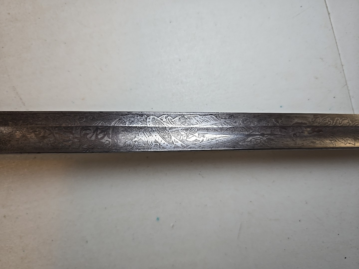 Pre-WWI German Prussian Court Degen Officers Sword - Samuel Hoppe - Etched