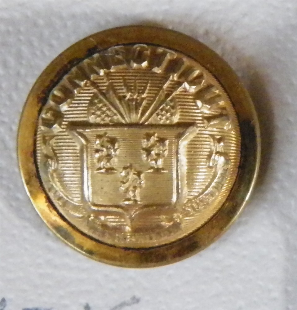 Bb Albert CT 16A Connecticut State Seal  UNIFORM BUTTON 13 star