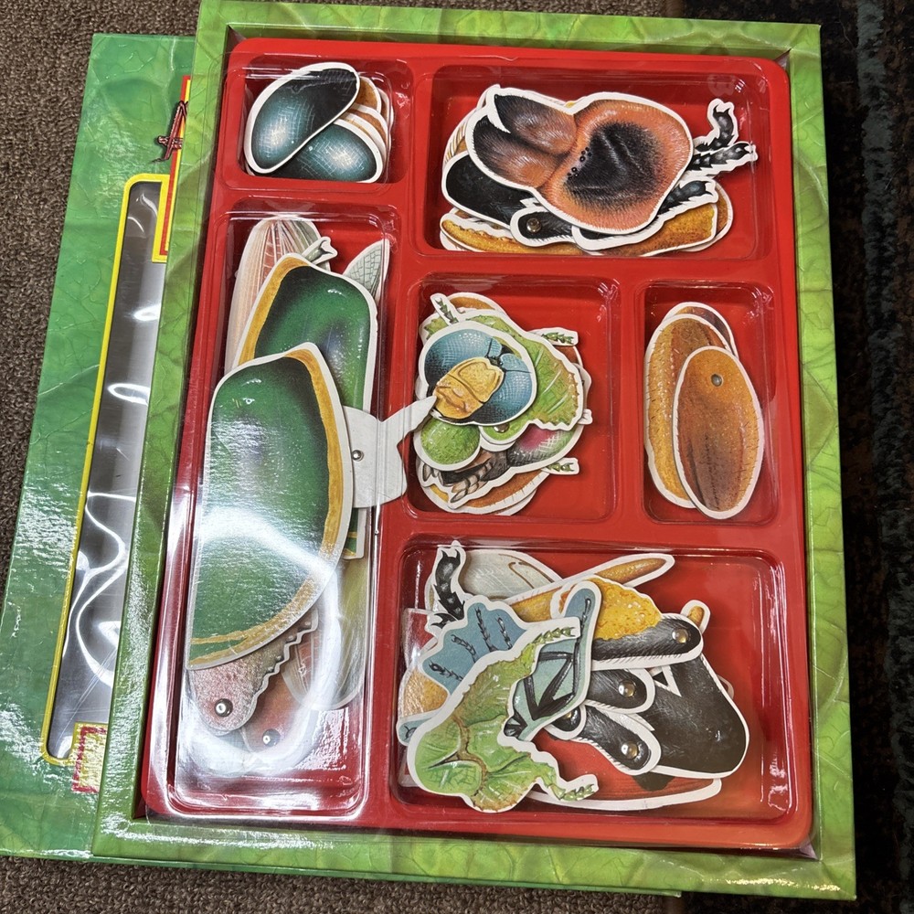 Amazing bugs book interactive snap on stingers/wings insect learning book FUN!