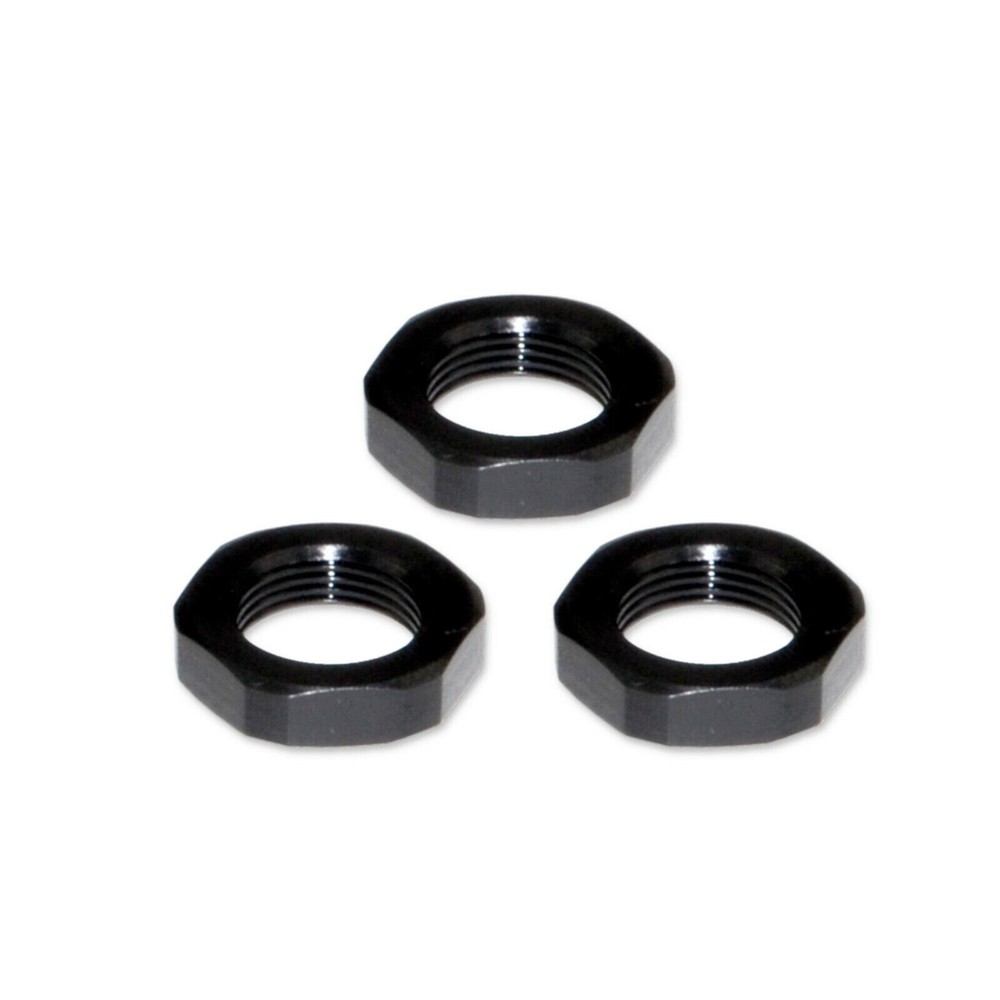 3PC Black Steel Muzzle Brake Lock/Jam Nut 1/2x28 TPI Thread