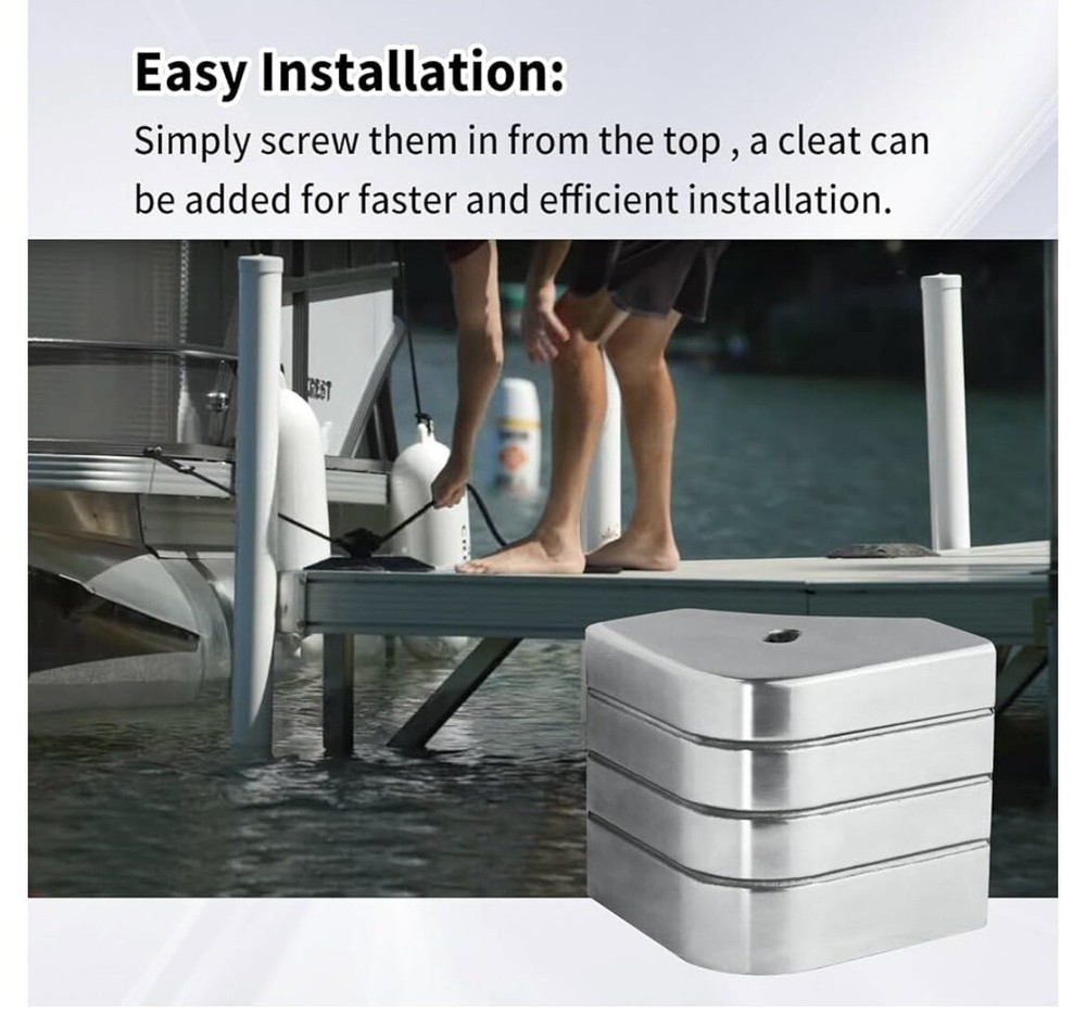 Deck Corner Pontoon Corner Cap for 90° Rounded Corner Fit Pontoon Protection