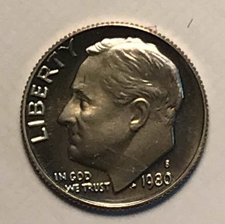 1980-S PROOF ROOSEVELT DIME
