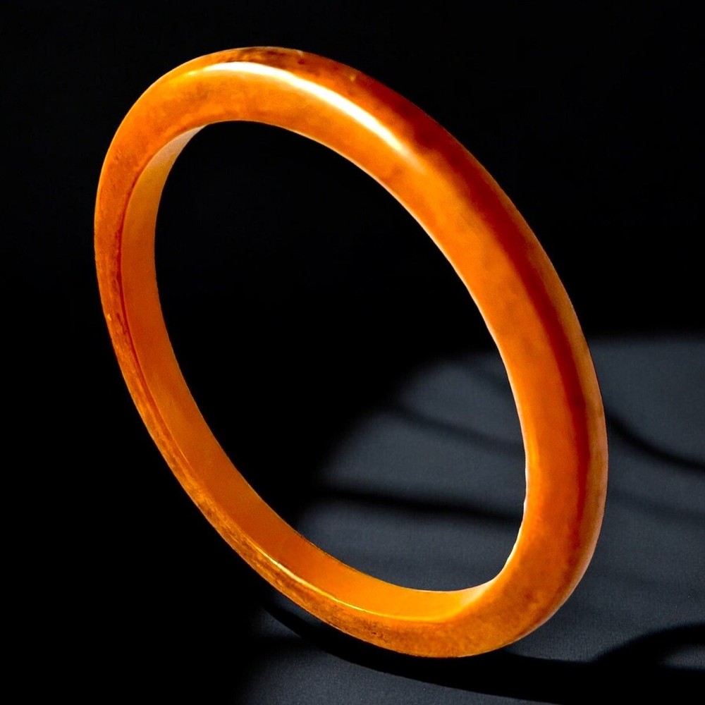 Bakelite Bangle Spacer Stackable Bracelet Butterscotch Marbled Tested Vintage