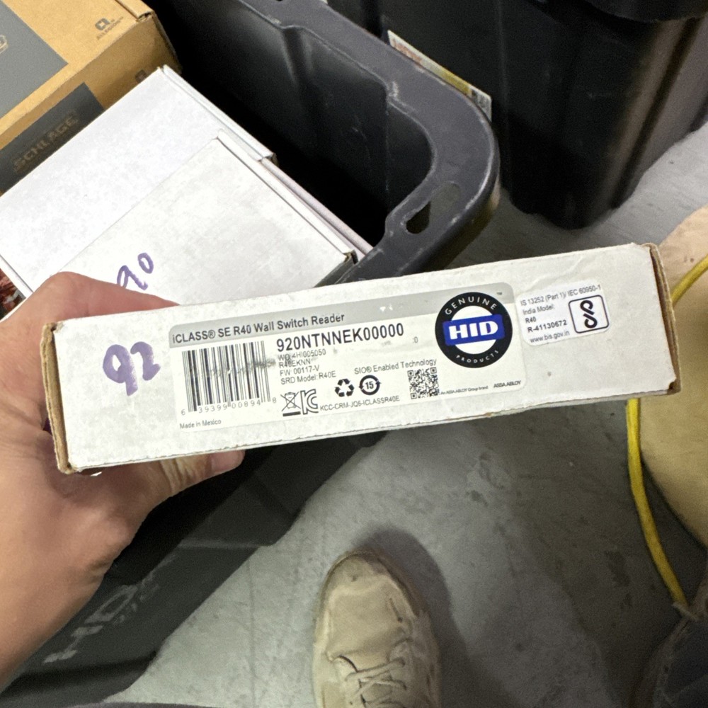 HID iCLASS SE R40 Wall Switch Reader 920NTNNEK00000 RFID