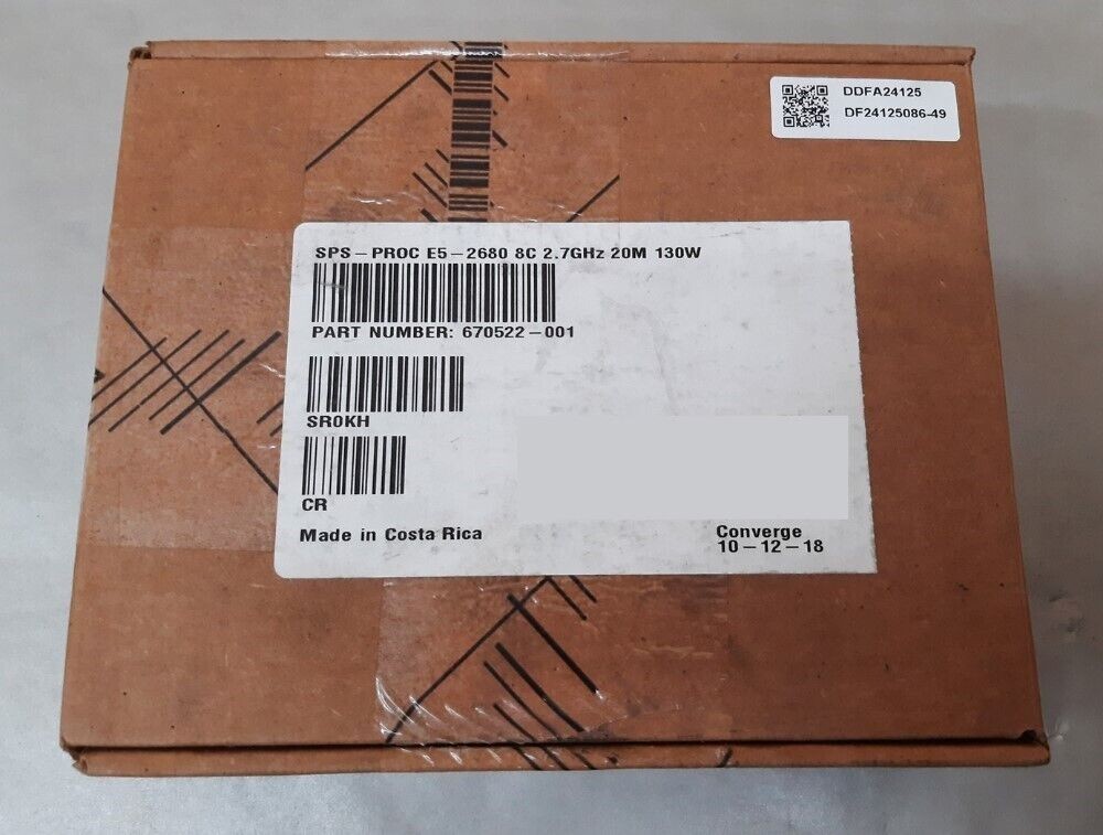 HP Intel Xeon E5-2680 2.7GHz 8-Core 20MB Cache CPU (670522-001)