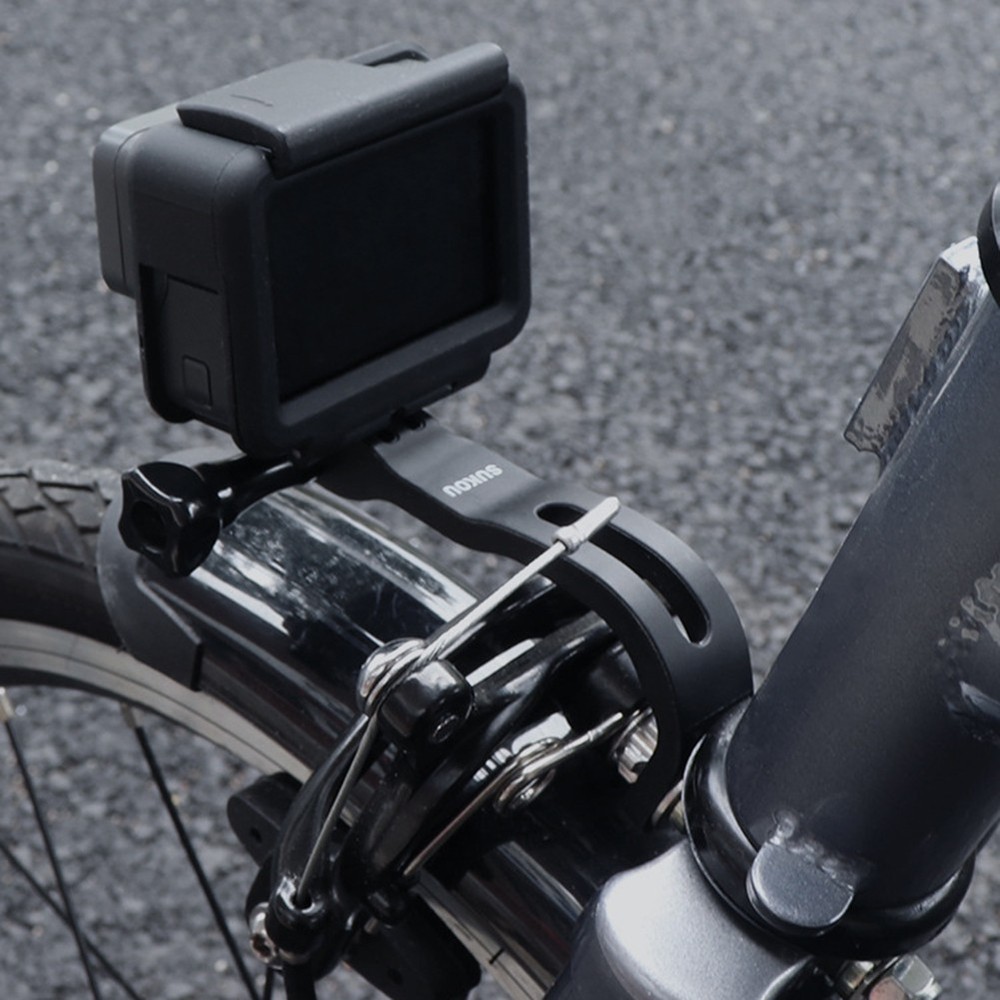 Secure Bike Computer Support with Front Fork Installed Bicycle Light Stand