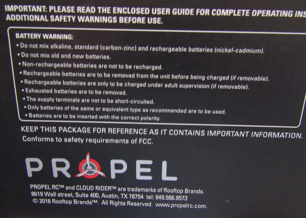 Propel Brand Quadrocopter With HD Camera