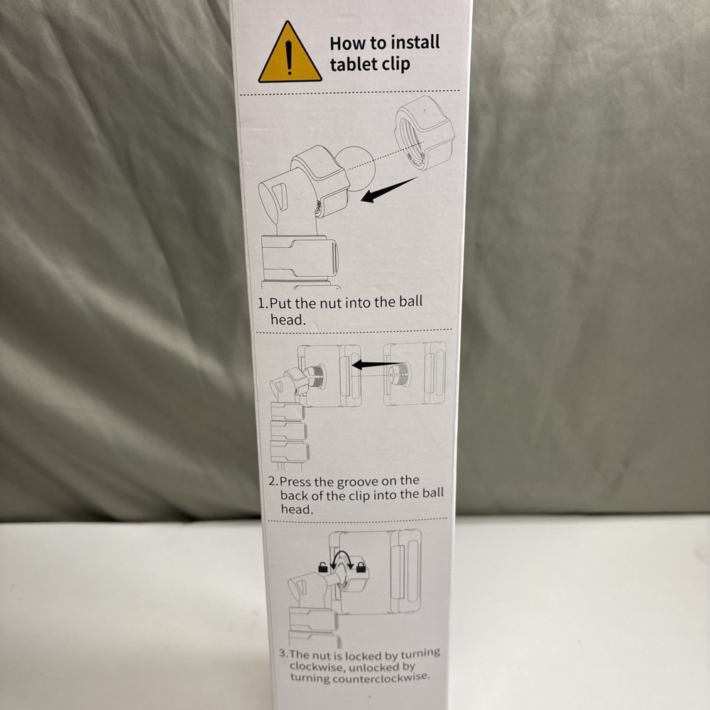 Tablet Floor Tripod Stand Heavy Duty Multiple Angles Adjustable Height Black