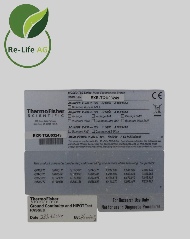 Thermo TSQ Series mass spectrometer system