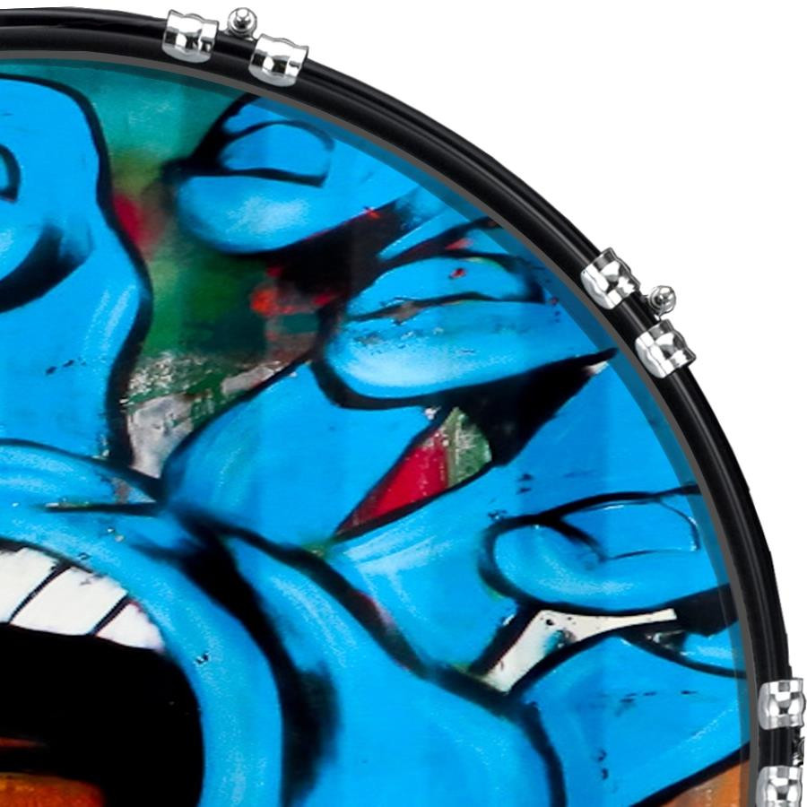 20" Custom Bass Kick Drum Front Head Graphic Graphical Graffiti 5