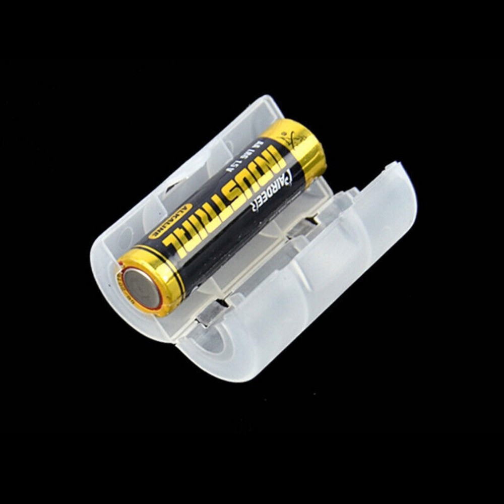 AA To C Size Battery Converter Adapto/Adapter Case Holder Storage Plastic Box