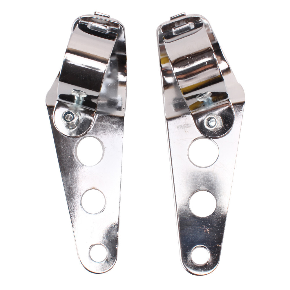 Chrome Universal Headlight Mount Bracket Fork Clamp Holder For Harley 28mm-34mm