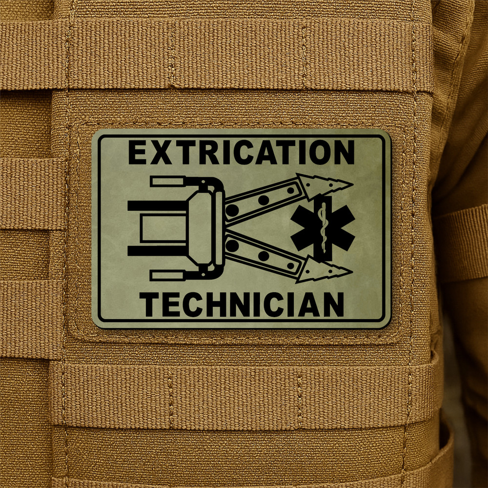 Extrication Rescue Technician Patch 2"x3" Hook & Loop Firefighter EMT Paramedic