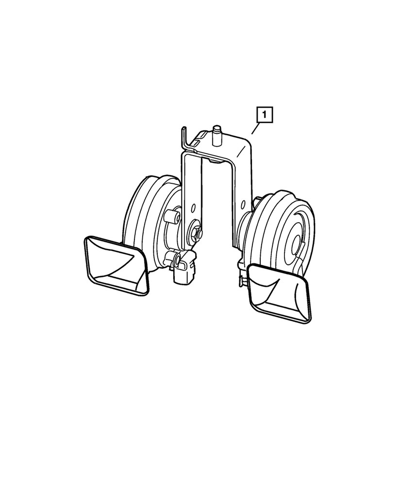 Genuine Mopar Horn And Bracket 5082061AB