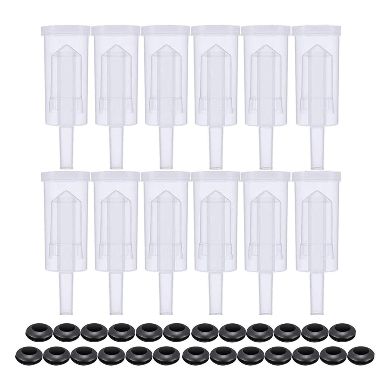 12 Pack 3-Piece Airlocks Set for Fermentation BPA-Free 5/8 inch OD, 3/8 inch ...