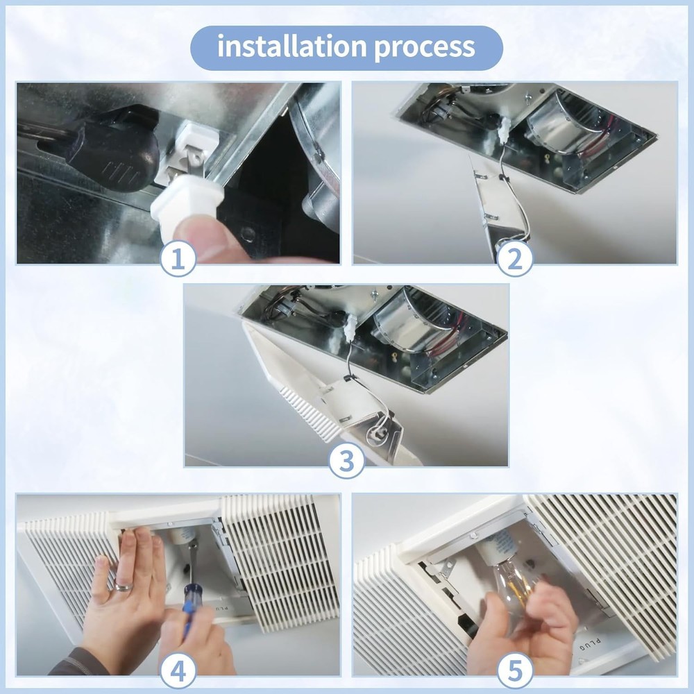Light Reflector With Socket Modern Fit for Various Broan Models Number S97014212