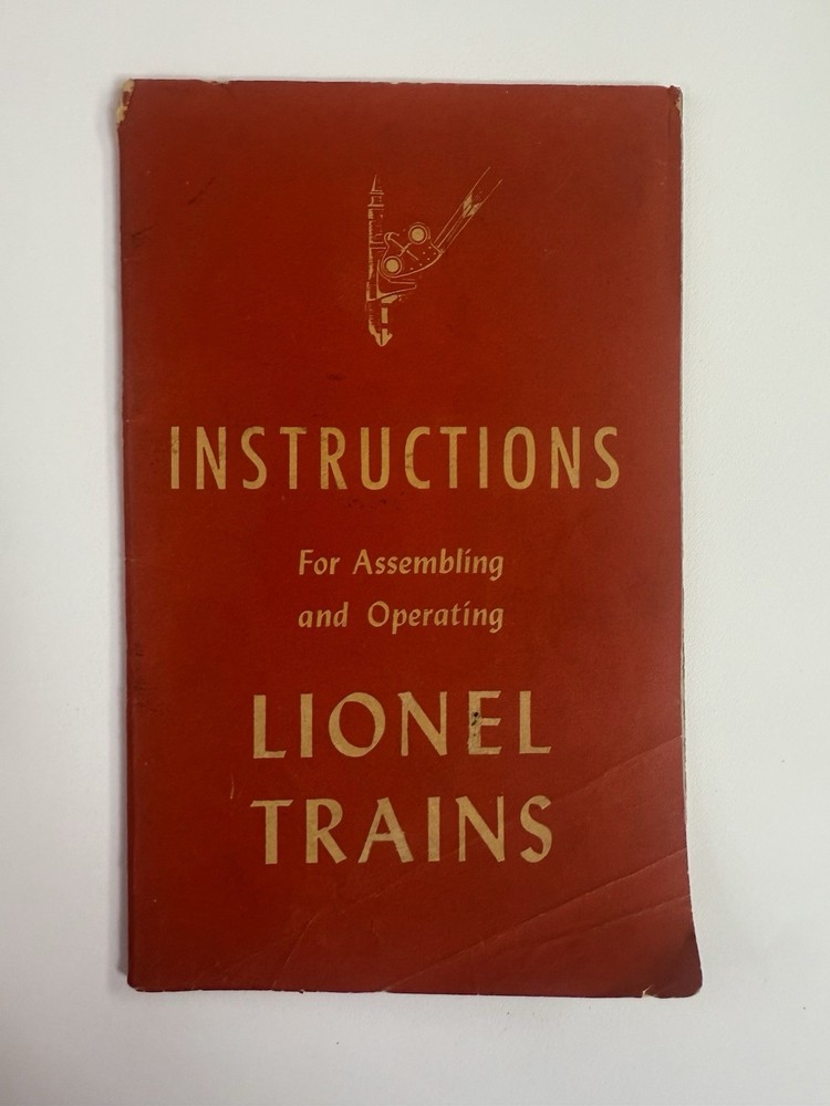 1947  Instructions for Assembling & Operating Lionel  Trains-Orange Cover
