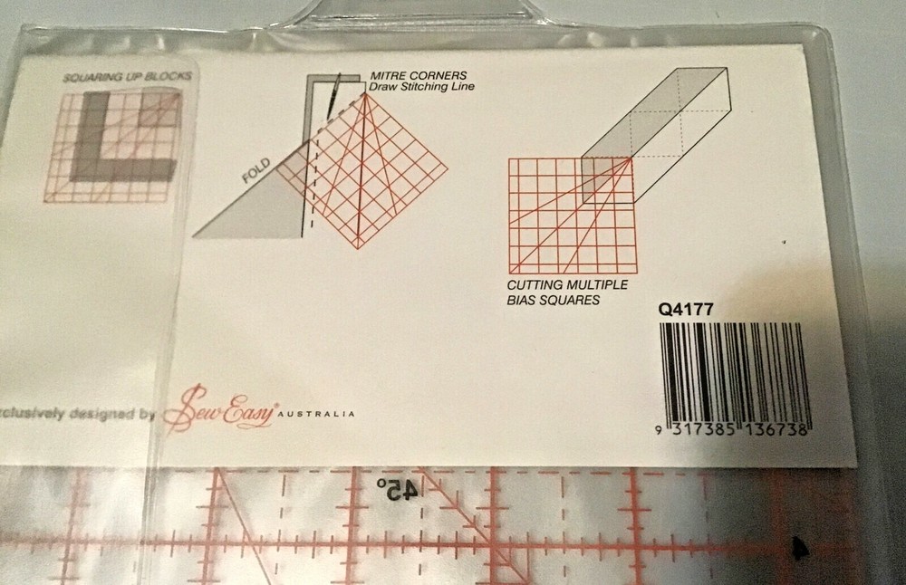 6 x 6 Patchwork Square Sew Easy, Hemline Australia With Protective Pouch