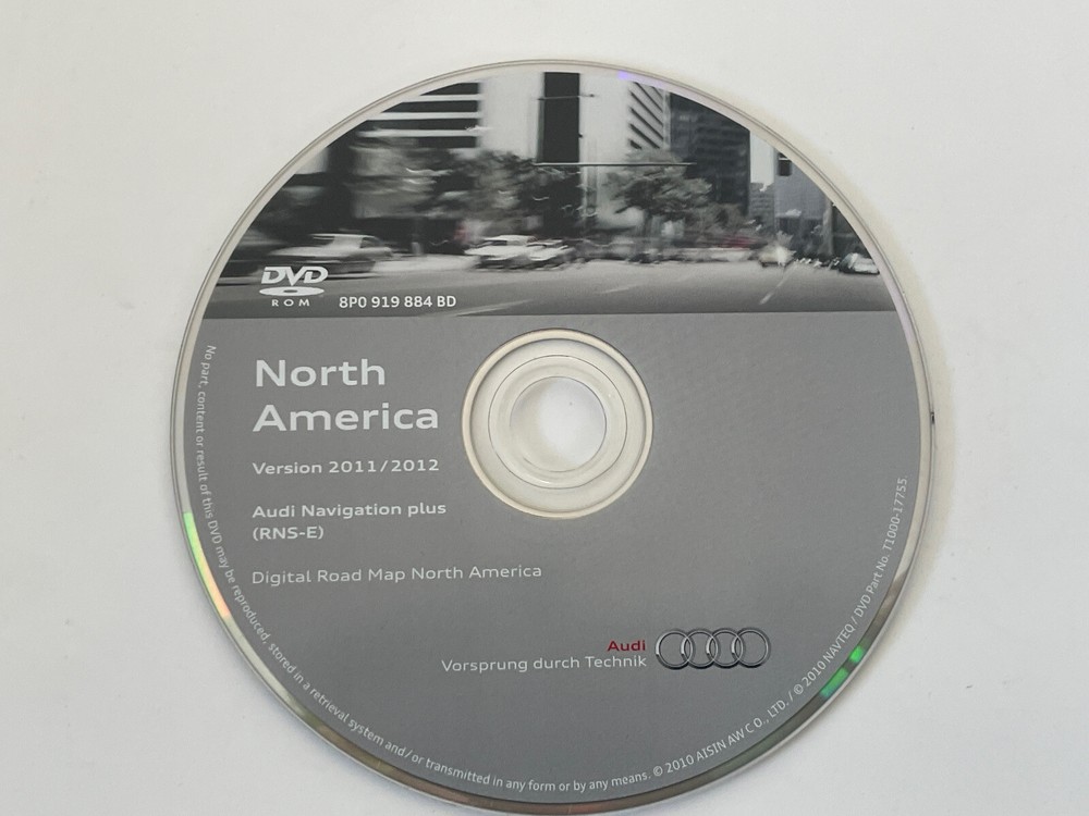 2005 06 07 08 AUDI A3 A4 RS4 S4 NAVIGATION PLUS RNS-E DVD VERSION 2011/2012 OEM