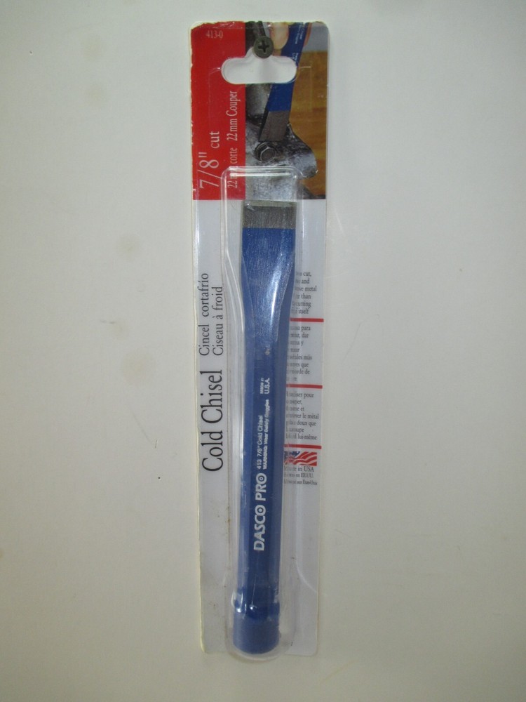 DASCO PRO 7/8" X 7-1/2" COLD CHISEL~7/8" CUT~COLD CHISEL~MADE IN USA