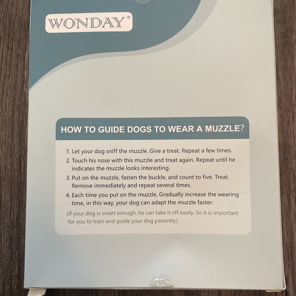 Wonday Dog Muzzle Cyanflower Color Size XL