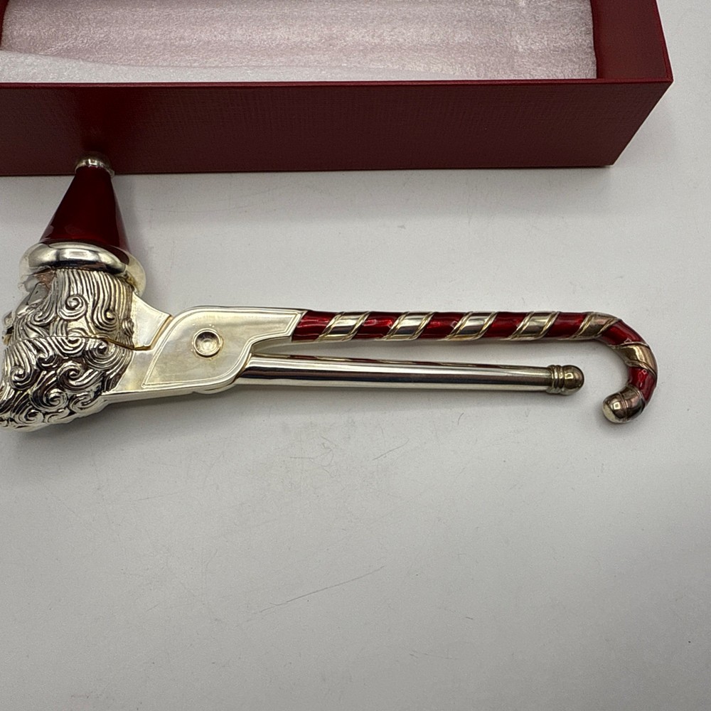 RARE TOWLE SILVERPLATED SANTA CLAUS NUTCRACKER FOR NEIMAN MARCUS NEW!!!