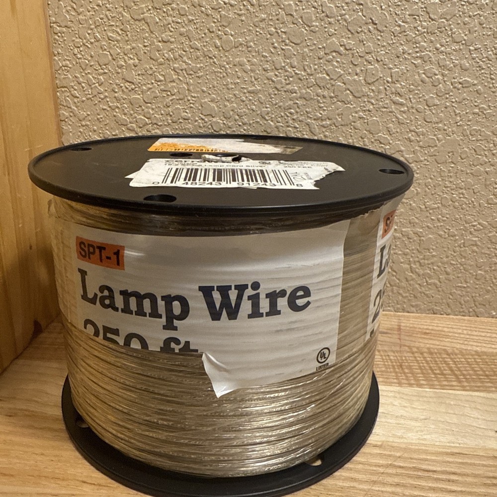 Cerrowire 252-1015G4 250 ft. 18/2 Stranded Lamp Electrical Copper Wire, Silver