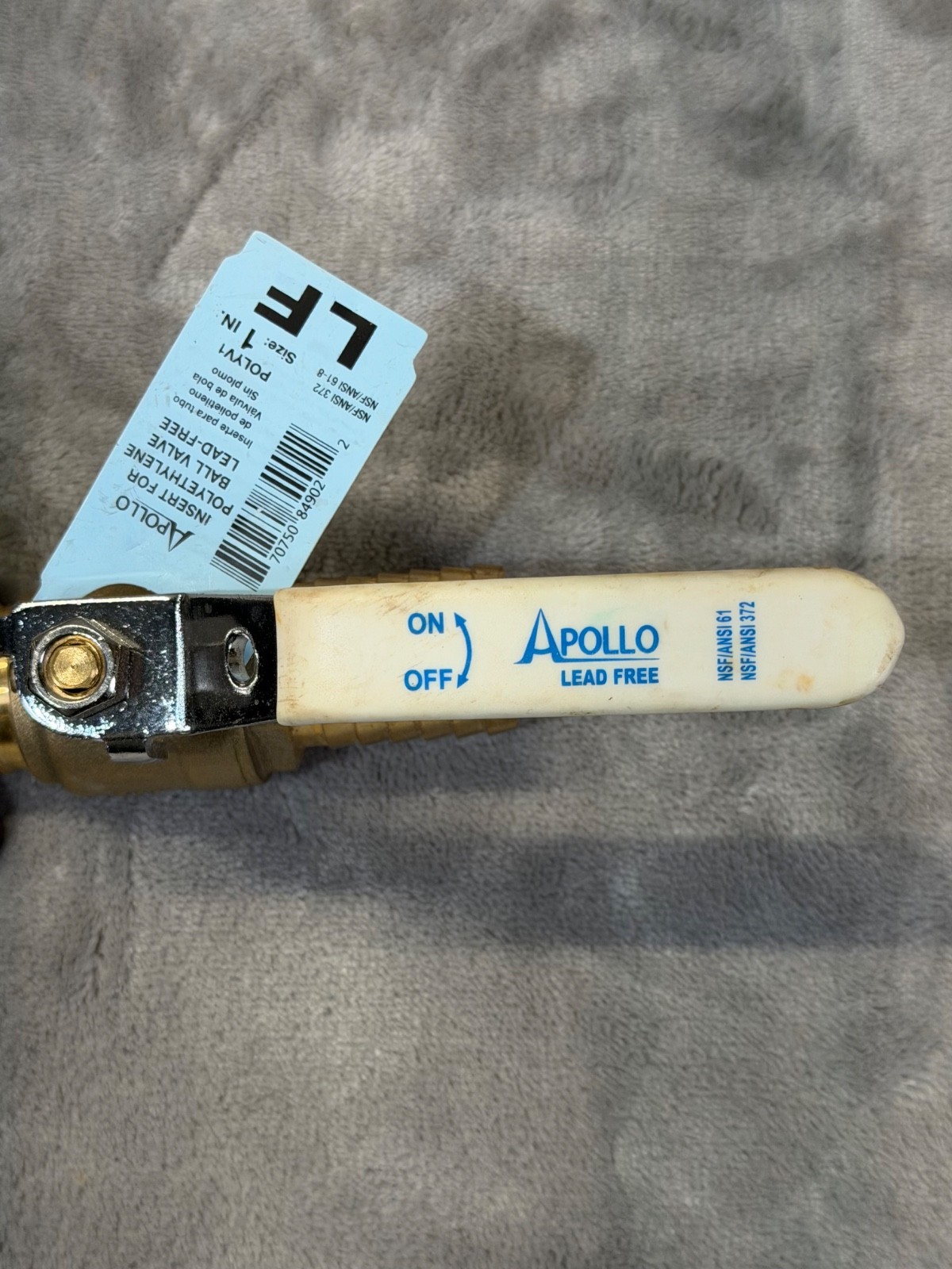 APOLLO POLYV1 1 in. Brass Insert Poly Ball Valve