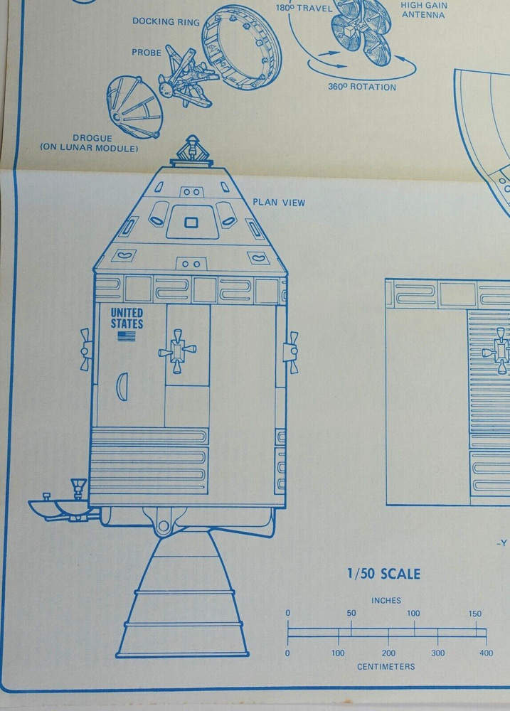 Apollo Spacecraft J-Mission configuration historical info Schematic Pamphlet 22”