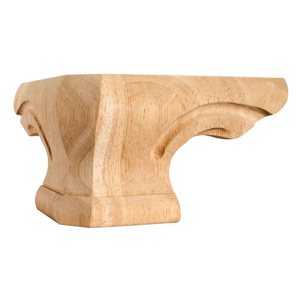 ONE- 6-3/4" x 6-3/4" x 4" Rounded Pedestal Foot Corner