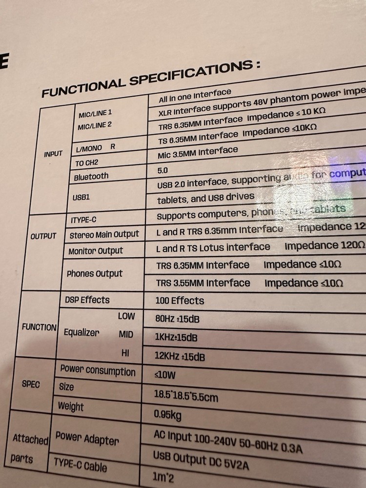 2x2 USB-C Audio Interface for PC/Mac Recording, 24-bit/192kHz Dual TS/XLR Inputs
