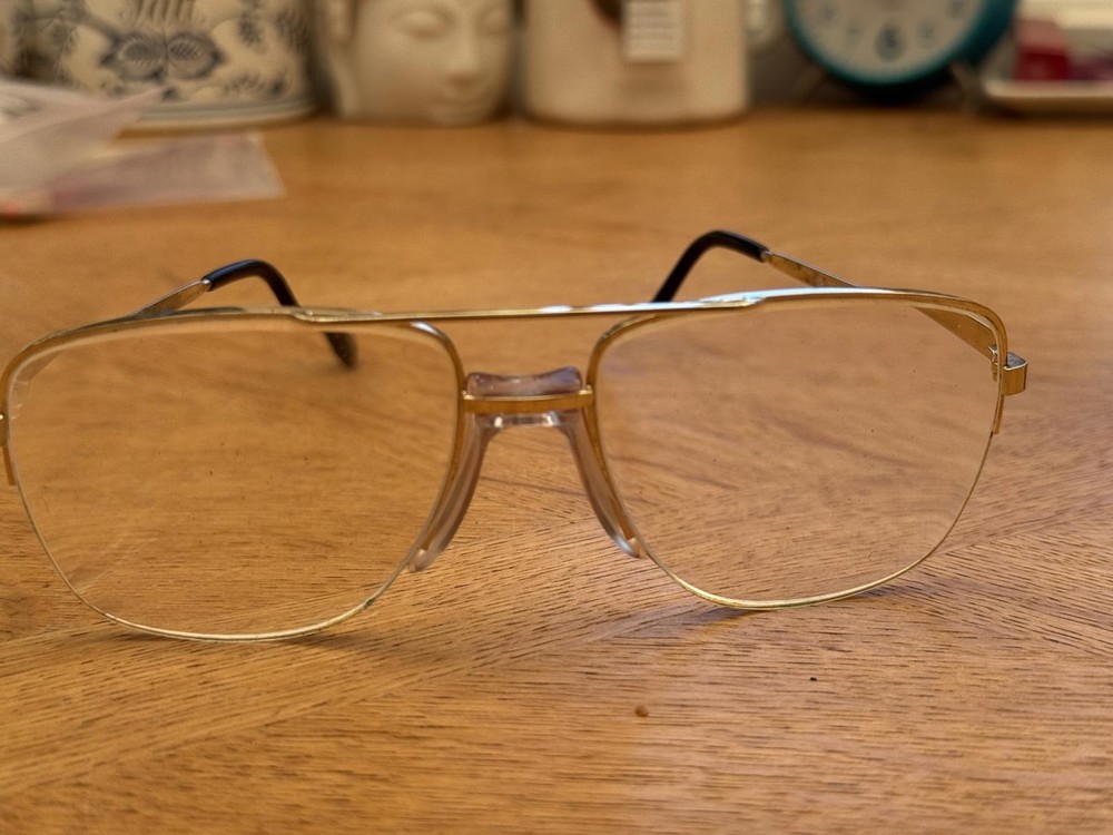 Vintage Gold Frame Glasses 2.75