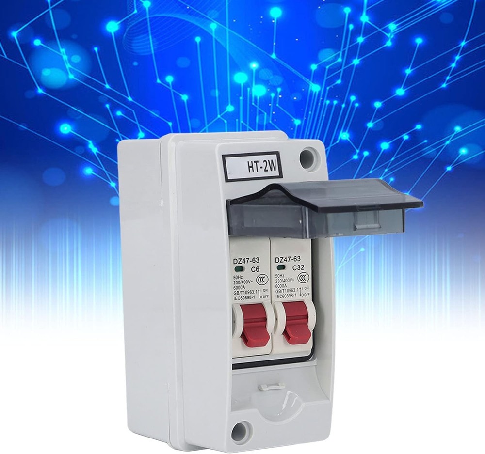2 Way Distribution Box Circuit Breakers with Case 16A 32A