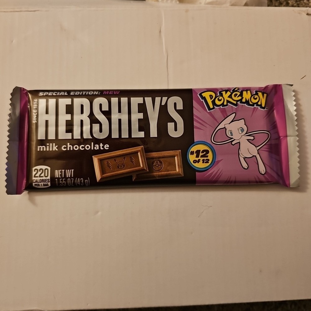 Limited Edition Pokemon Hershey Bars Collab : Mew #12  Read Description