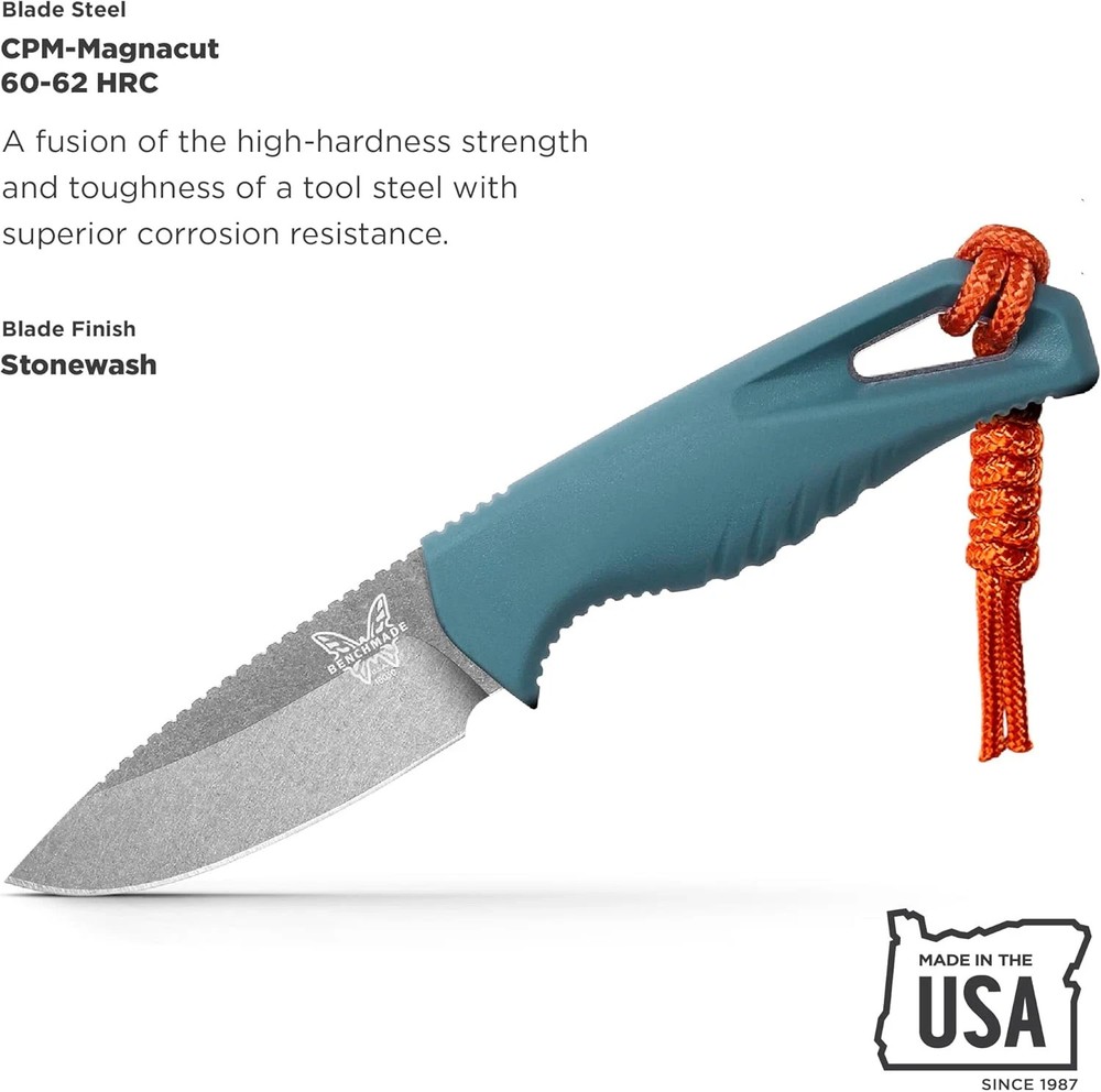 Benchmade Intersect Knife Depth Blue Santoprene Drop Point 18050