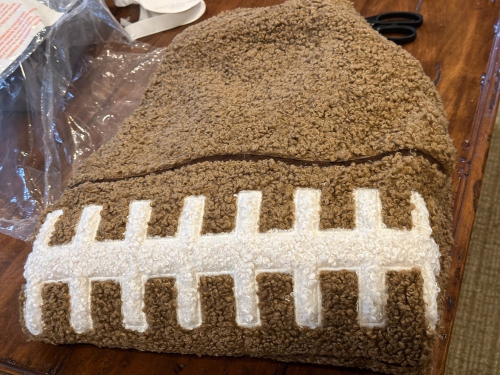 Pottery Barn Kids Anywhere Beanbag Football Cozy Sherpa Slipcover Only New
