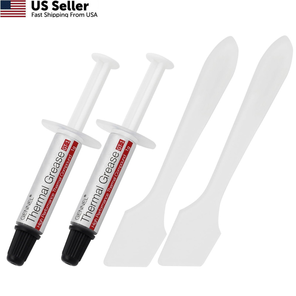 GENNEL 2-Pack GT-1 Silver CPU Thermal Paste (1g*2), High Performance 2 Pack