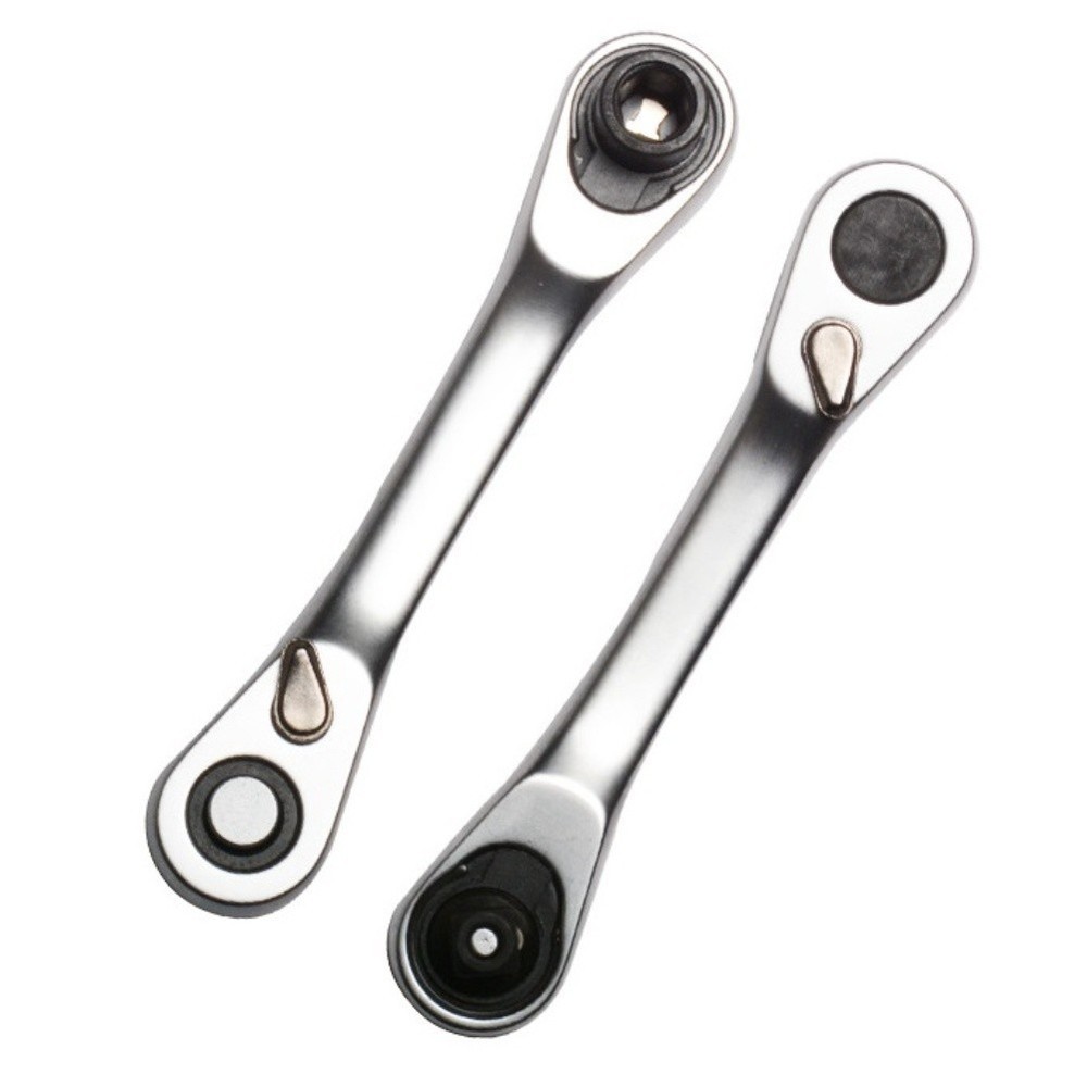 Compact for MINI 14 Ratchet Wrench Double Ended Hex Socket Screwdriver Tool